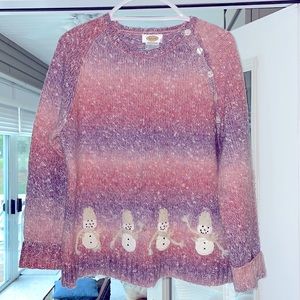 Women’s Christmas Snowman Sweater Talbots XL